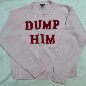 Wild Fable Pink Crewneck Sweater with Red Text
